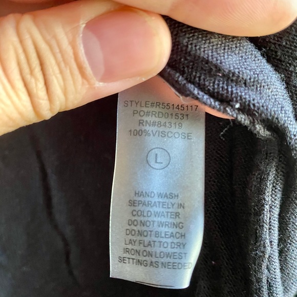 Black Open Cascading Waterfall Cardigan - Picture 4 of 5